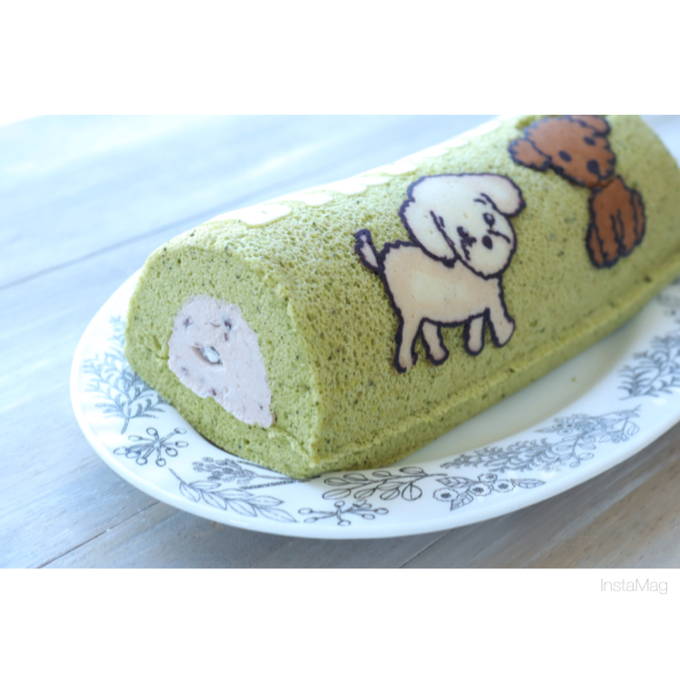 愛犬モチーフのバースデーロール