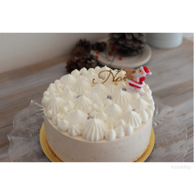 柿とmascarponeのムースケーキ